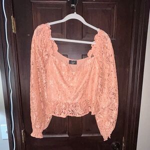 Vici Coral Lace Blouse